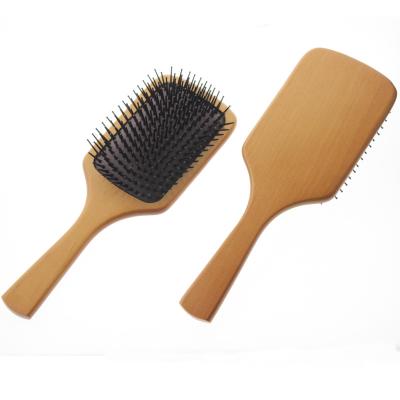 China Large Waterproof 25.3*8.7*3.5cm Large Wood Made Mens Womens Professional Paddle Hair Brush And Comb for sale