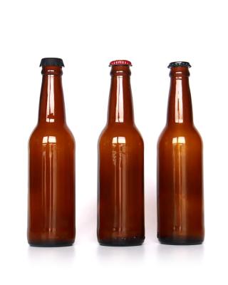 China Gift & Craft Wholesale Hot Sale Multiple Sizes High Grade Custom Logo Empty Amber Swing Top Beer Glass Bottle for sale