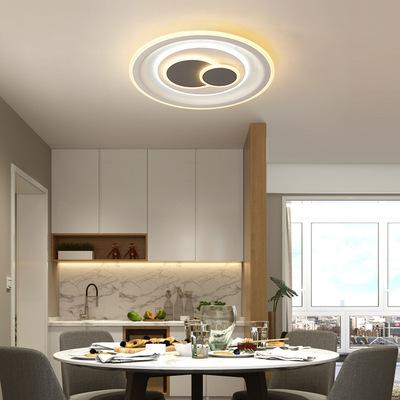 China Fashion Minimalist Aluminum Acrylic Ring Square Ultra Thin Ceiling Lamp for sale