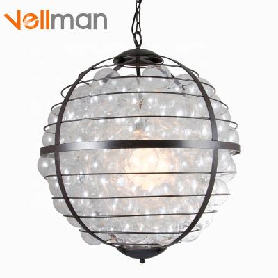 China Modern Industrial Creative Magic Stand Lamp Metal Chandelier Living Room Bean Glass Ball Pendant Light for sale