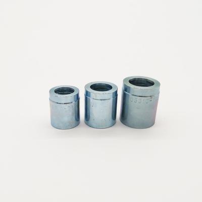 China Carbon steel ISO9001 certificated carbon steel to skirt hydraulic hose ferrule 00110,03310,00200,00400 hydraulic sleeve fittings for sale