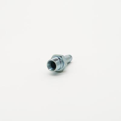 China ISO9001 carbon steel certificated 12611A G3/8 bsp male double use for 60 degree cone seat metallized to seal hydraulic hose fitting for sale