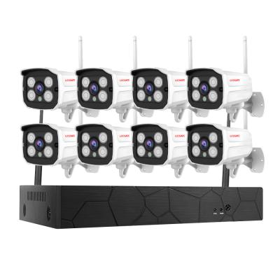 중국 Loosafe Full HD 8ch Nvr Wireless 8 Channels Night Wifi Cctv Recording Camera System Kit 판매용