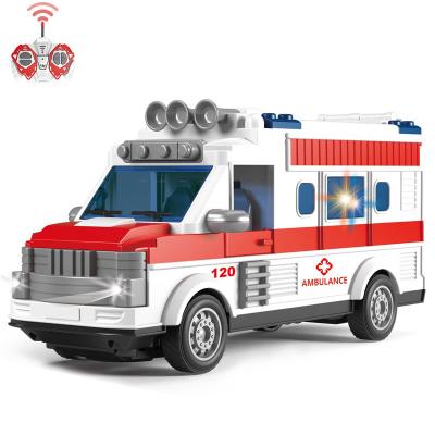 China 4 Channel Controller Kids Rc Toys Rc Ambulance Car Radio Control City Bus Remote First Aid Van for sale