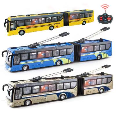 China 1/32 Scale Appearance 1/32 Scale Trolley Rc City Refined Articulated Guided Tour Bus Toy Children Car Toys for sale