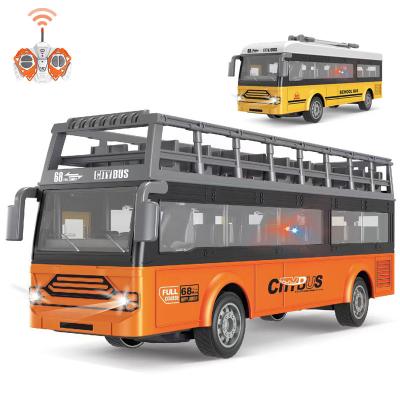 China Refined Appearance 4 Channel Double Decker City School Rc Bus Car Remote Control Bus With Lights for sale