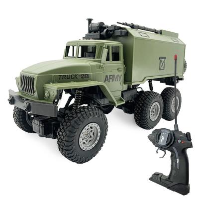 China High Simulation 6 Wheel 4Wd 1/16 Remote Control Armored Military Army Truck Rc Remote Control Car With Led Cool Light for sale