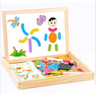 China 2022 early education children's intelligence wooden puzzle wooden puzzle drawing board wonderful magnetic music puzzle building blocks toys for sale