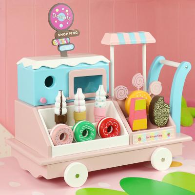 China Home Environmental Material Children's Game Simulation Ice Cream Cone Combination Sell Stroller Toys for sale