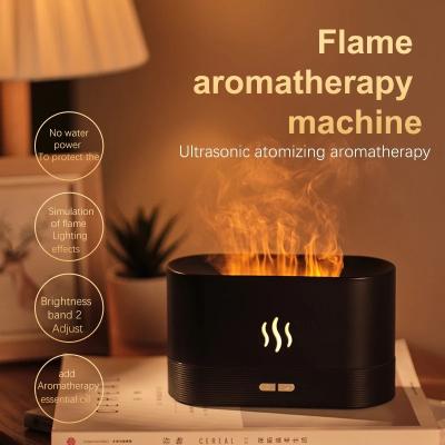 China Aromatherapy Function 180ml Flame Diffuser Ultrasonic USB Humidifier Fire Essential Oil Aroma Diffusers for sale