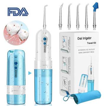 China 2021 Effectively Clean Dental Ultrasonic Flosser 4 Mode Electric Water Jet Pulse Dental Flosser Clean Interdental Area for sale