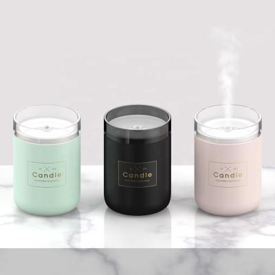 China 280ml Car Candle Household Air Humidifier Ultrasonic Cool Mist Diffuser with LED Night Light for sale