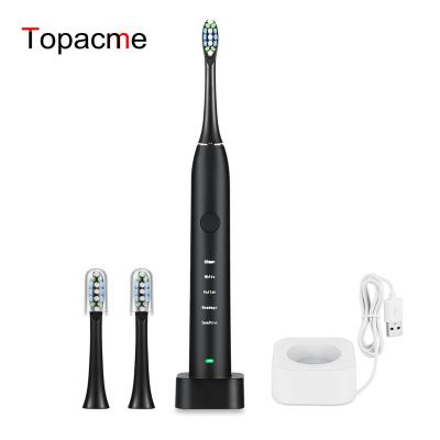 China Wireless Filling Adult Electronic Toothbrushes 5 Modes Smart Automatic Sonic Electric Toothbrush Device for sale