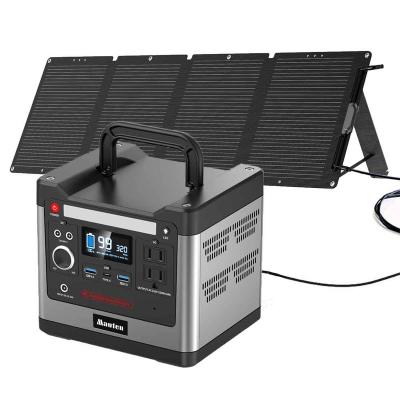 China AC Type C DC All In One 110V 220V 320W 298Wh Portable Power Station With Foldable Solar Panel for sale