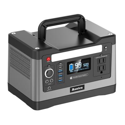 China Generator Type C 500W Electric Car Power Station Battery Operated Alternative With AC 110V And USB Output for sale