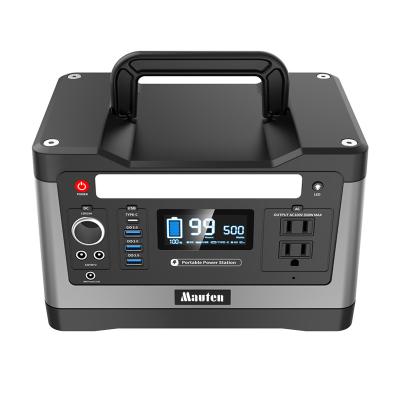 China Type C AC Power Station 500W With AC 110V Outlet Charging DC USB Home Backup Backup for sale