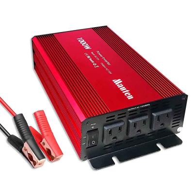 China Power 1000W Inverter DC 12V To AC 110V Car Inverter With Dual USB Charging Ports 21*14*7cm for sale