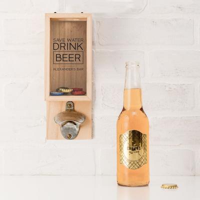 China Durable Personalized Wall Mounted Drinks Beer Bottle Opener And Bottle Holders for sale