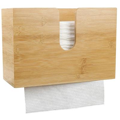 China Hand wash and air dry can be treated with Wall Mount Non-Toxic Mineral Oil Bamboo Mount Paper Towel Dispenser Multifold Holder Triple Hand Towel and Countertop Paper Towel Holder for sale