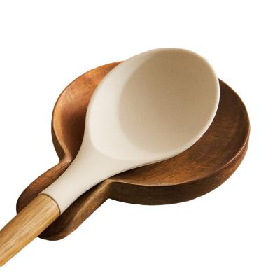 China Wooden Acacia Wood Spoon Holder Viable Rest for Spoons Spatulas Pockets Teaspoons and Other Kitchen Cookware for sale