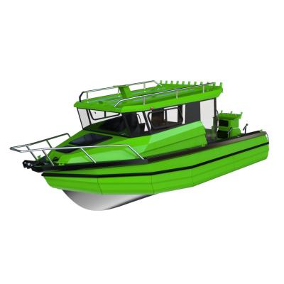 China Safety 7.5m Luxury Aluminum Cabin Fishing Boats Luxury Speed ​​Yacht With Outboard Motor for sale