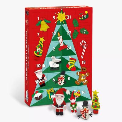 China Factory Recyclable Halloween Custom 24 Christmas Stress Anti Stress Person Toys Blind Box Surprise for sale