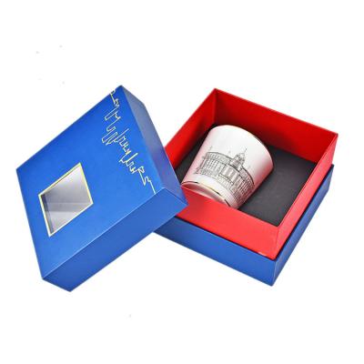 China Custom Recyclable Luxury Paper Christmas Cardboard Printing Coffee Cup Packaging Gift Boxes With Window for sale