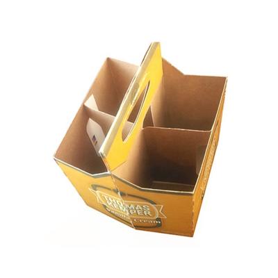 China Recyclable Packaging Beer Cardboard Box Food And Beverage Cardboard UV Coating Varnishing Embossing Stamping Low Price 4 Packs for sale