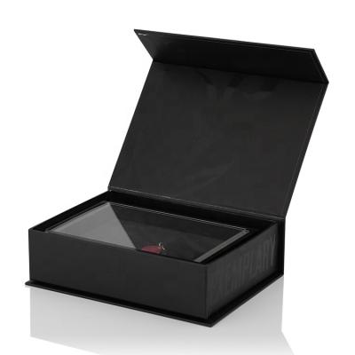 China Recyclable Cardboard Paper Black Gift Luxury Packaging Boxes for sale