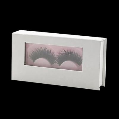 China Recyclable Custom Luxury Hot Stamping Empty False Eyelash Packaging Box for sale