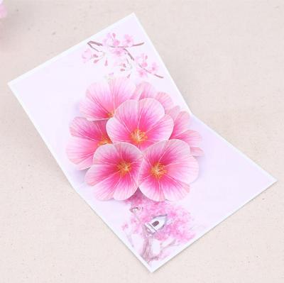 China Europe Bulk 3D Pop Greeting Card Flower For Promotion, Gift Card for sale