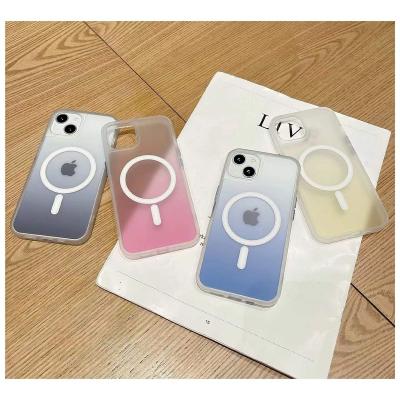 China Shockproof Mobile Phone Case 13 High Quality Hard Gradient Transparent Color Shell Phone Case for sale