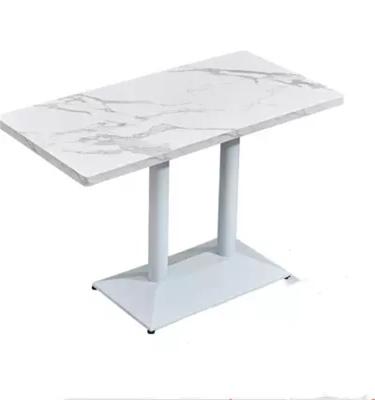 China Corina Rectangle Modern Marble Dining Tables Coffee Table Fast Food Restaurant Marble Table for sale