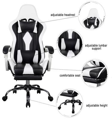 China Other Adjustable High Back Gaming Desk Chair With Massage Gaming Chair Cheap Gaming Chairs With Speakers for sale