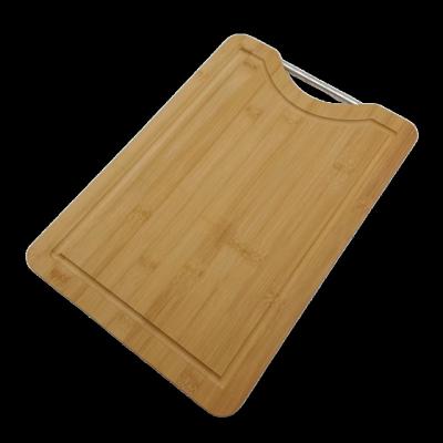 China Customized Best Selling Viable Logo Bamboo Cutting Boards With Stainless Steel Handle Cutting Plates Used For Kitchen for sale