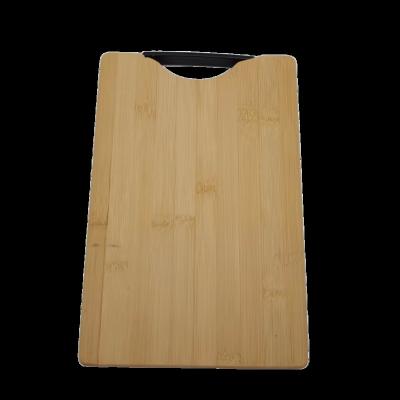 China Viable Hot Selling Natural Bamboo Wooden Cutting Boards With Handle Customize Logo Bamboo Chopping Blocks for sale