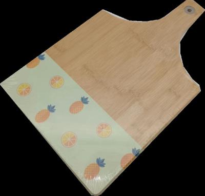 China Viable Wholesale Customization Natural UV Printing Bamboo Cutting Boards Pizza Skin Bamboo Wood Panels With Handle for sale