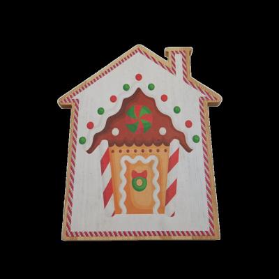 China New Design Sustainable Christmas Home Shape Bamboo Cutting Board With UV Printing Customize Bamboo Cutting Plates for sale