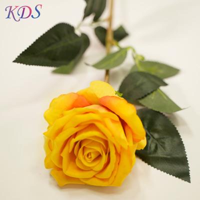 China Home& wedding home red rose wedding fake flowers artificial flower decoration silk flower plants for sale