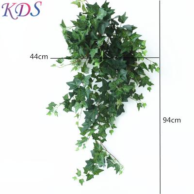 China High Simulation Plant Wall Green Plants Ivy Leaf Wreath Artificial Green Leaves Artificial Flower Long Wisteria Flower for sale