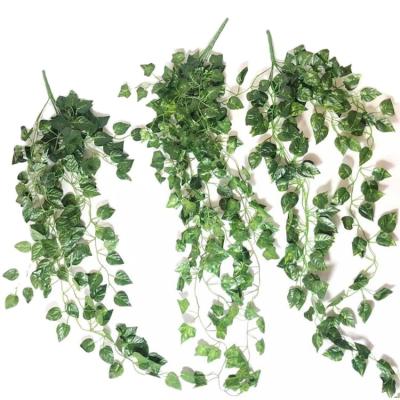 China Traditional Artificial Ivy Leaves Plants Hanging Decoration To Wedding Fake Leaf Plants Home Vines for sale