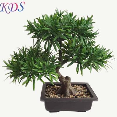 China Environmental Friendly Artificial Bonsai Plants Plastico Bonsai Tree Decoration Plants Fake Flower Plant Bonsai Set Colores Potted Tree for sale