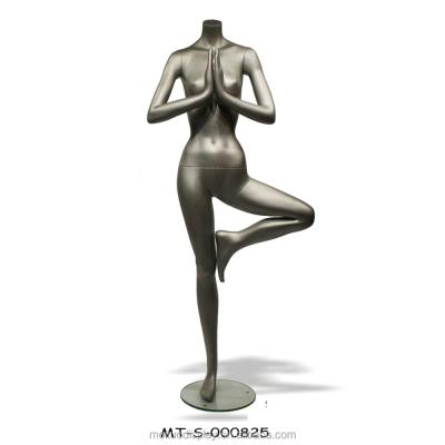 China Inflatable Mannequin Fiberglass Yoga Body Sports Female Mannequin MT-050927 for sale