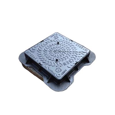 China ggg500-7 quality iron rainwater square cast malleable manhole cover for sale