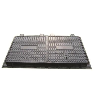 China Malleable iron ggg500-7 rainwater rectangle manhole cover customizable nodular cast iron cover for sale