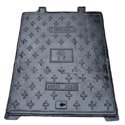 China Ductile Iron Ductile Iron Sewage System Pavement Rectangular Iron ggg500-7 Manhole Cover for sale