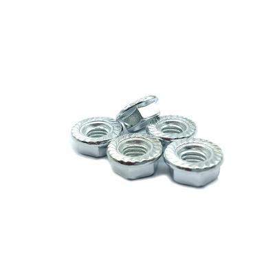 China High Strength Heavy Industry Stainless Steel 316L Hexagon Flange Nut With Knurled for sale