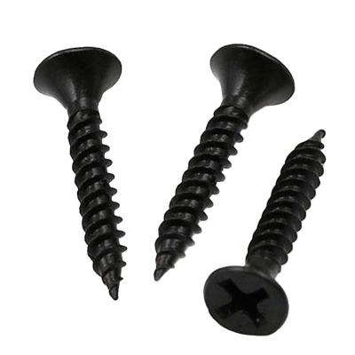 China Construction Flat Head Screws 3.5*35mm Material Black Phosphate Exterior Drywall Screw C1022A for sale