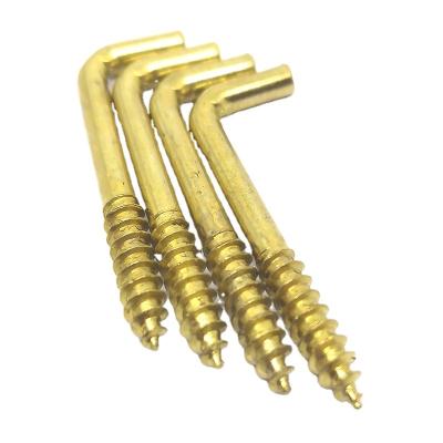 China New Innovative Product L Type Shaped Screw Hook Hook Hanging Truss Screw L Shape Self Tapping Screw Square Cup Hook for sale