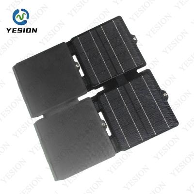 China 30W 12V Outdoor Indoor High Quality Waterproof Foldable USB Charger Panels Portable Outdoor Solar Power Bank For Mobile Phone Battery for sale